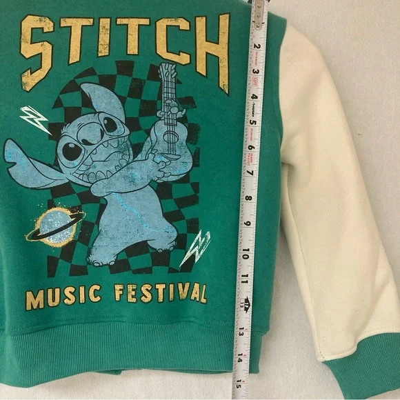 Disney Stitch Kids Toldder Jacket Green/White Sz XS - Picture 9 of 14